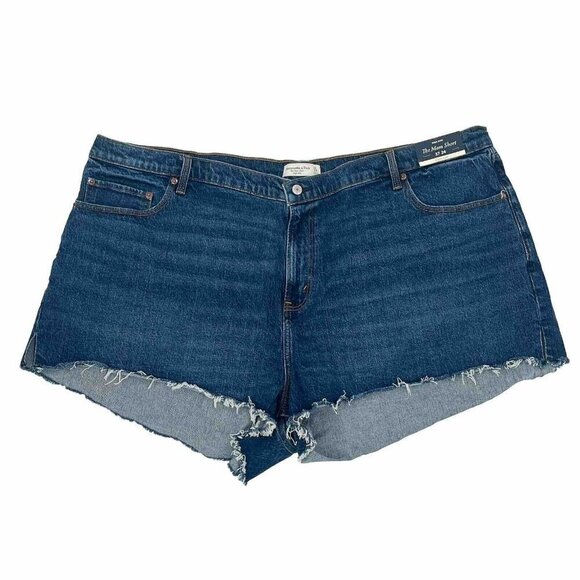 Abercrombie & Fitch The Mom Short High Rise Denim Jean Shorts Curve Love Sz 2X - Picture 1 of 7